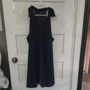 SHEIN Navy Sleeveless Backless Dress